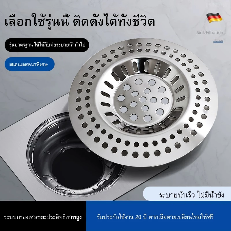 (สินค้าพรีเมี่ยม!! ของแท้ 100%) ที่กรองเศษอาหาร ตะแกรงรองซิงค์ ตะแกรงห้องน้ำ