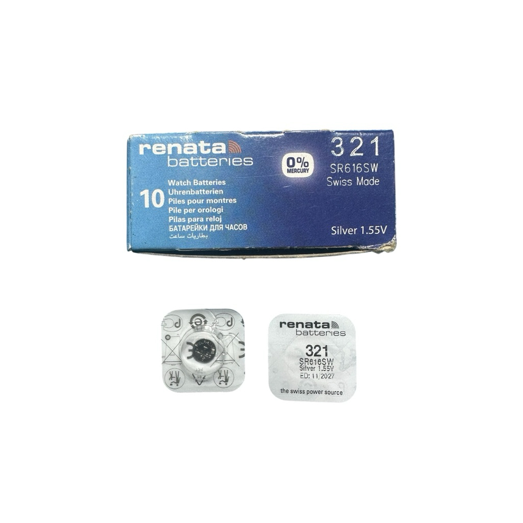 ถ่านนาฬิกา Renata 321 SR616SW Swiss Made 1.55V ของแท้จากสวิตเซอร์แลนด์ สำหรับนาฬิกาข้อมือ