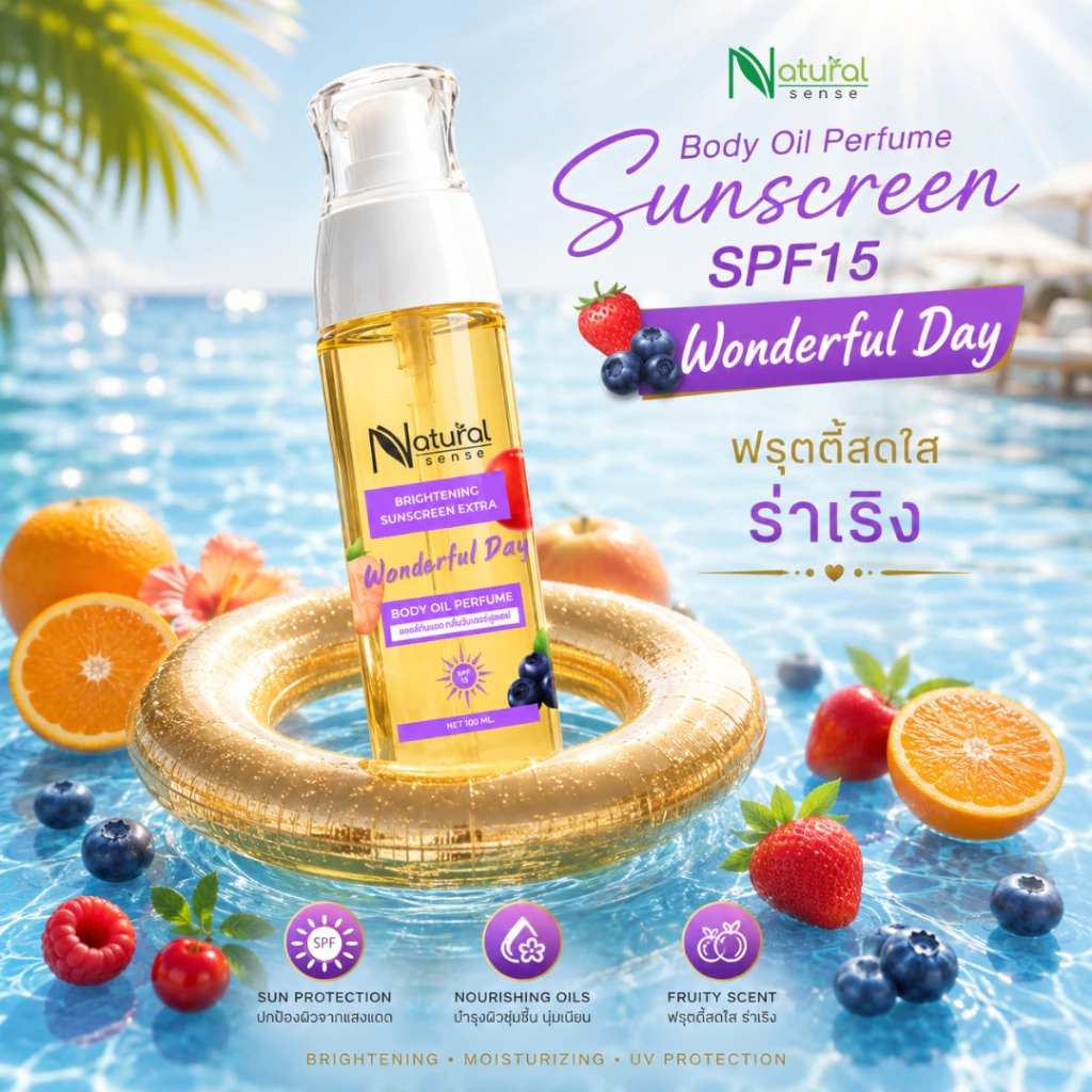 บอดี้ออยล์ SPF15 น้ำหอม บำรุงผิว ชุ่มชื้น ซึมไว thumbnail 8
