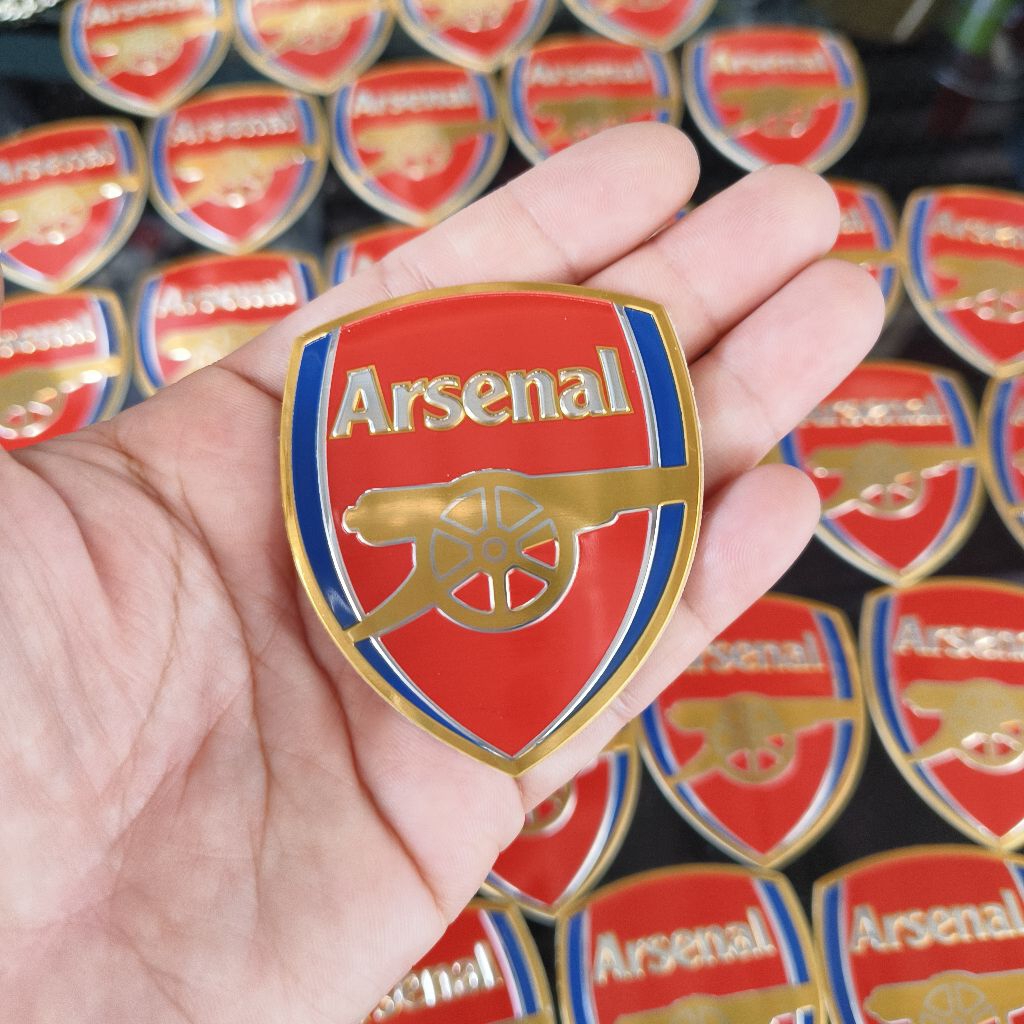 ส่งด่วน โลโก้อลูมิเนียม ฟุตบอล Arsenal โลโก้ อาร์เซนอล 1 ชิ้น ขนาด 5x6 cm