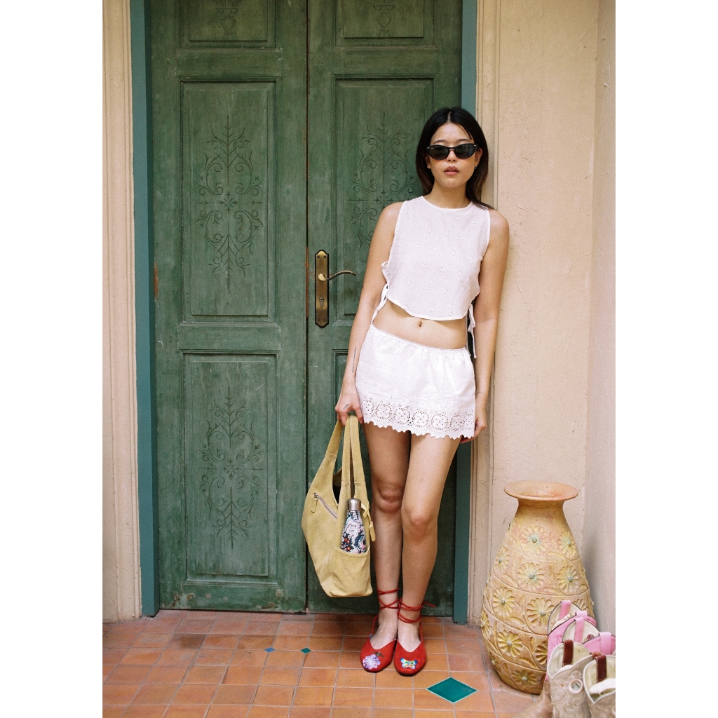Songbird:Doily Skort-Cotton Eyelet