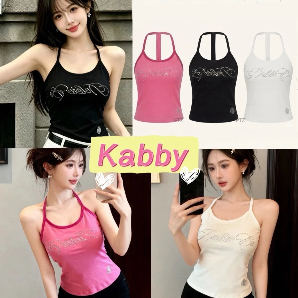 สายเดี่ยวกริตเตอร์ เสื้อสายเดี่ยวดีเทลหนังสือเพชร ราคาโรงงาน พร้อมส่ง