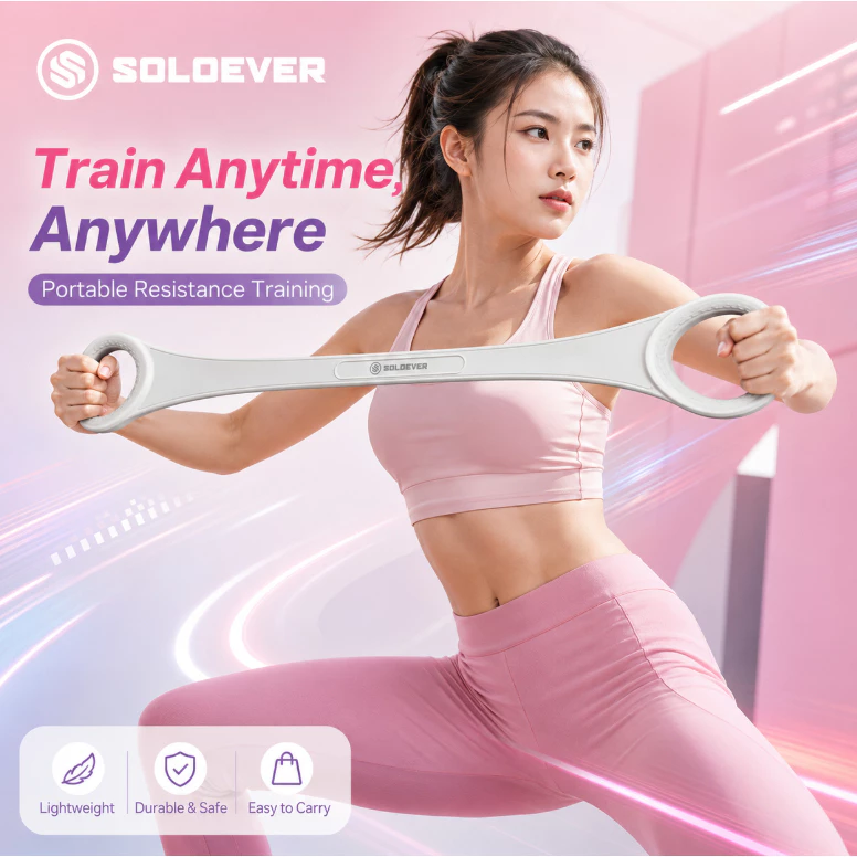 SOLOEVER ยางยืดออกกำลังกาย สายรัดต้านทาน สําหรับออกกําลังกาย เหนียว ยืดหยุ่นดี ยางยืดออกกําลังกาย โยคะ พิลาทิสแถบแรงต้าน