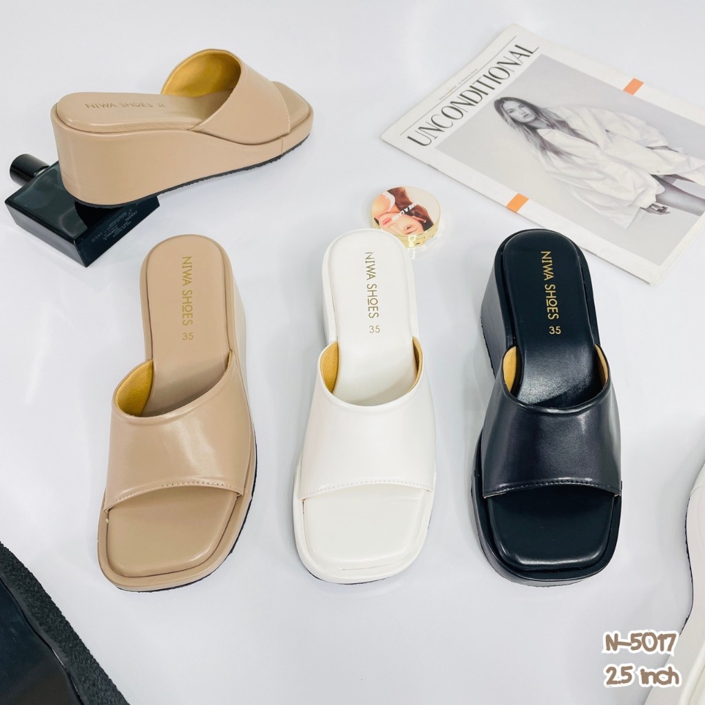 NIWA SHOES รองเท้าส้นโฟม แบบสวม สูง 2.5 นิ้ว NEW COLLECTION รุ่น N-5017