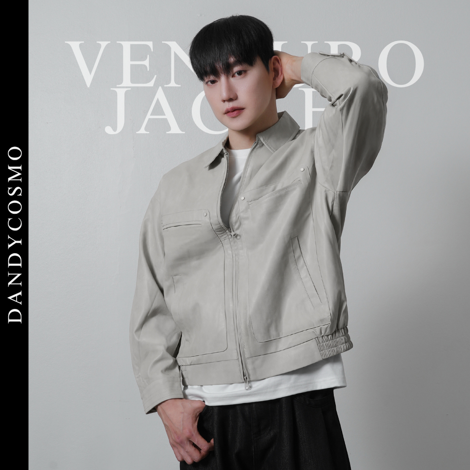 DANDY COSMO | [2สี] แจ็กเก็ตหนัง รุ่น Venturo Leather Jacket ทรงครอปหน่อยๆ✖️NO RESTOCK EDITION