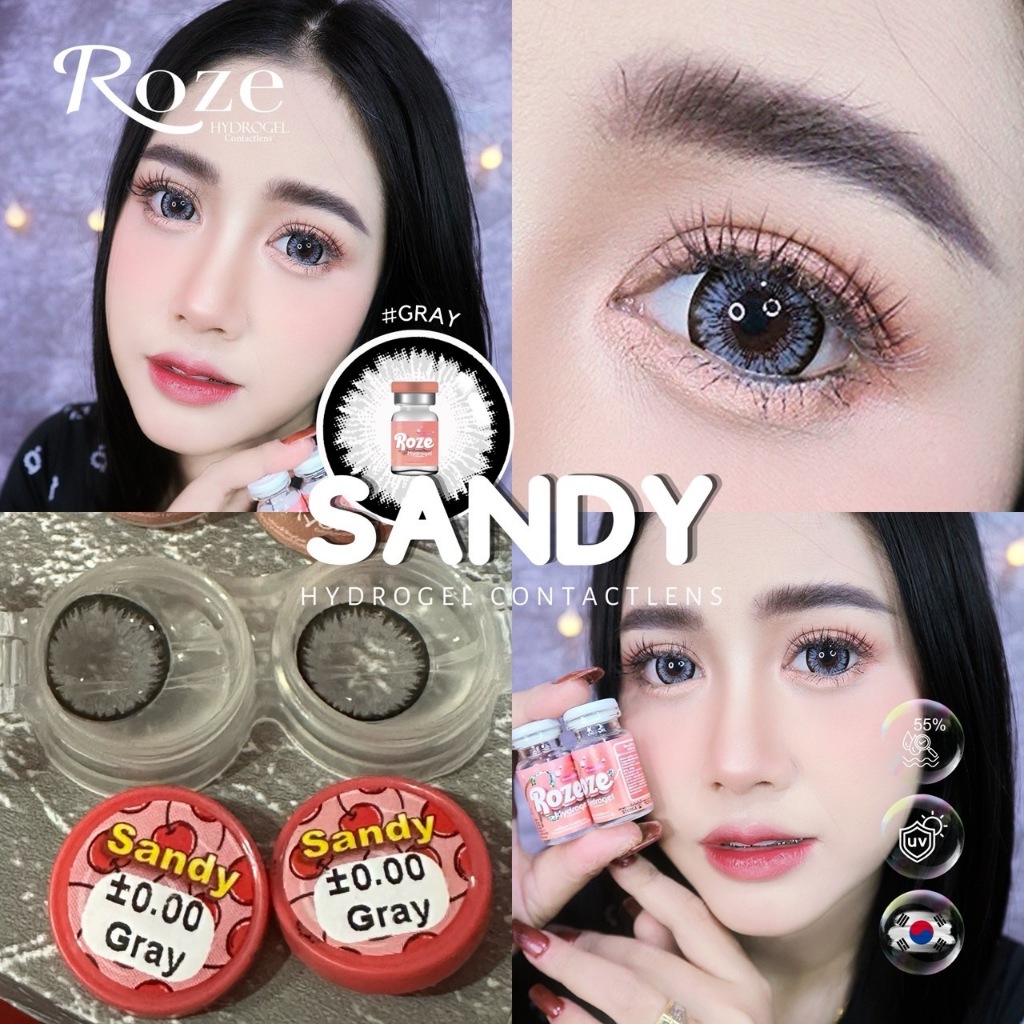 บิ๊กอาย Sandy  Roze  คอนแทคเลนส์ ถนอมดวงตา แบบรายเดือน  "สินค้าถ่ายจากเลนส์จริง"