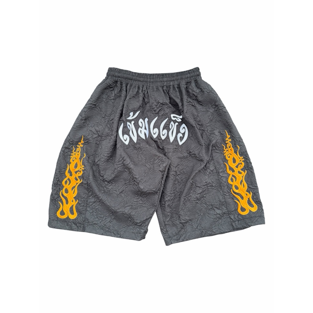 Khemkhaeng Jacquard Shorts “เข้มแข็ง“ แถบไฟคลุมเข่า