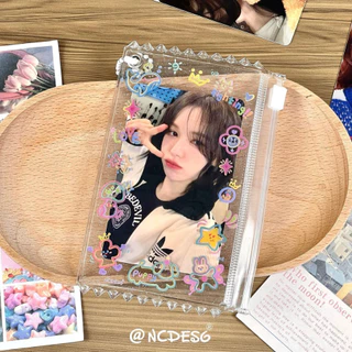 Puppy Friends PVC Card Pouch | ซองใสวิ้งลายน้องหมา ใส่การ์ด บัตร พวงกุญแจ
