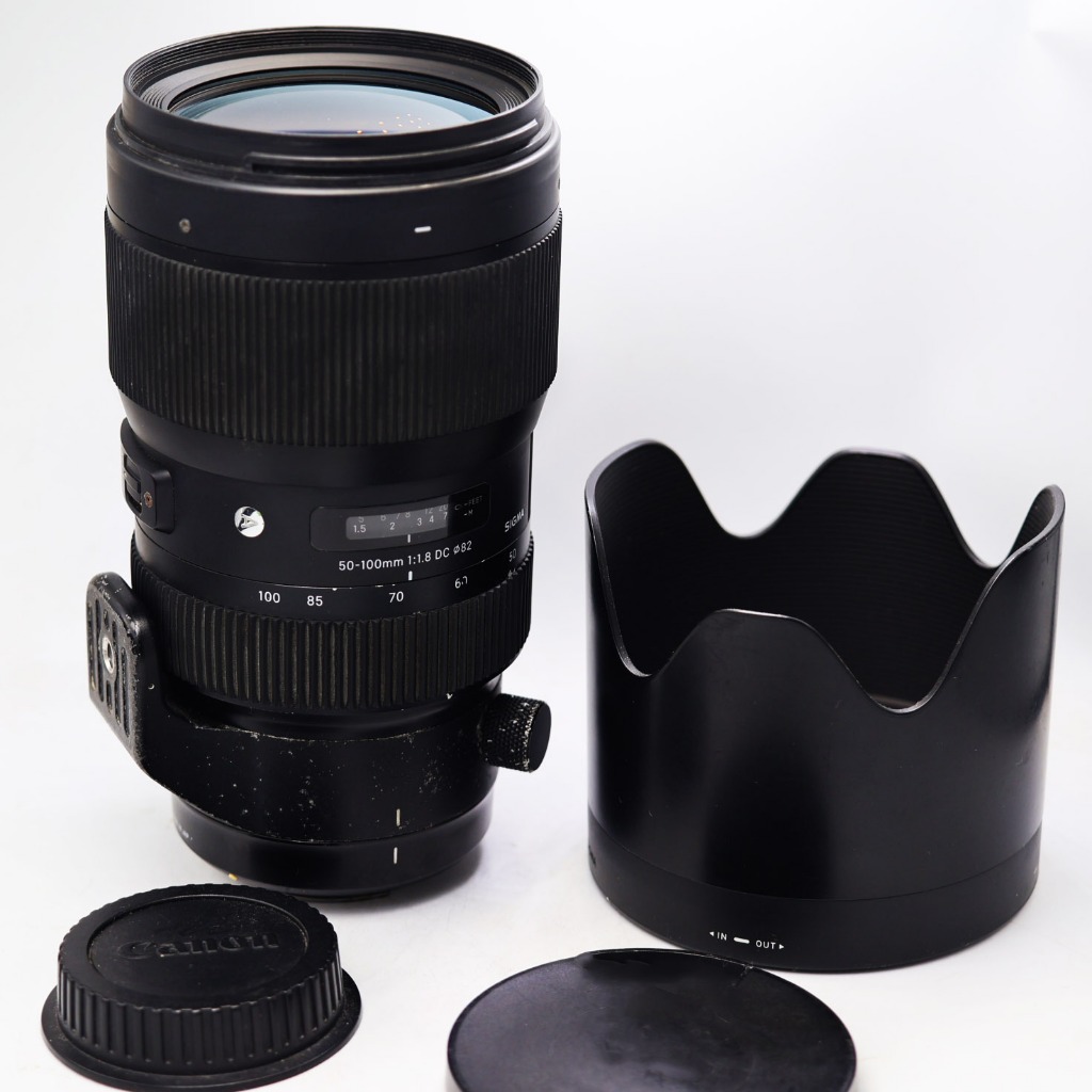 Sigma 50-100mm f1.8 DC HSM Art Lens for Canon cameras, 016, 80-160mm eq. Canon EF Mount, EF-S, used
