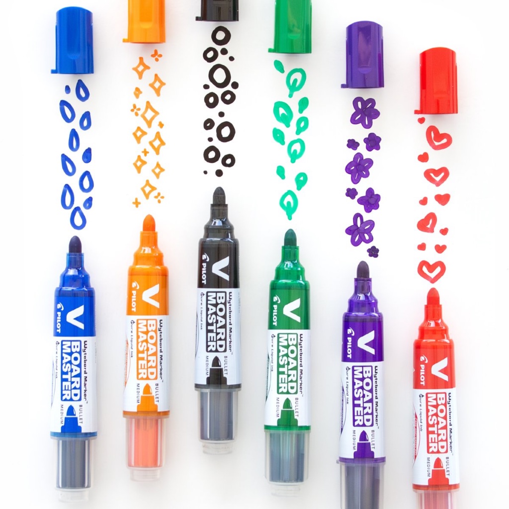 Pilot V Board Bullet Refillable Marker I ปากกาไวท์บอร์ดรุ่นใหม่ สามารถเปลี่ยนหมึกเติมได้
