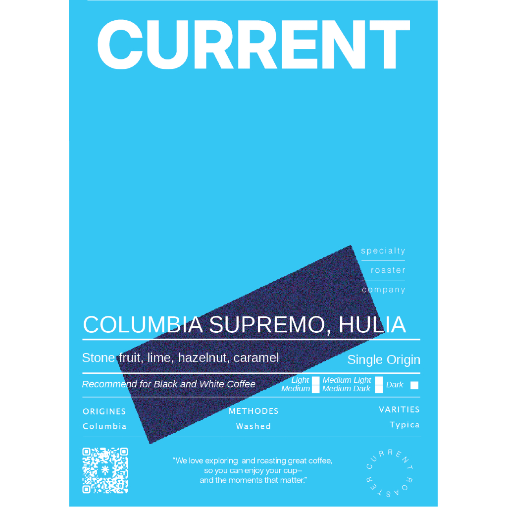 [SINGLE] Columbia Hulia Supremo เมล็ดกาแฟโคลัมเบียซูพรีโม่ คั่วกลางโทน Lime | Hazelnut | Caramel
