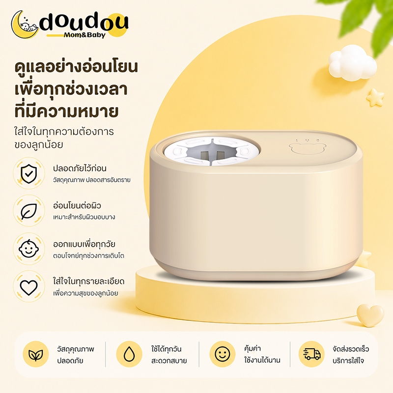 doudou เครื่องอุ่นนมไฟฟ้า ปรับอุณหภูมิคงที่อัตโนมัติ เครื่องอุ่นนม เครื่องทำนมผงเด็ก