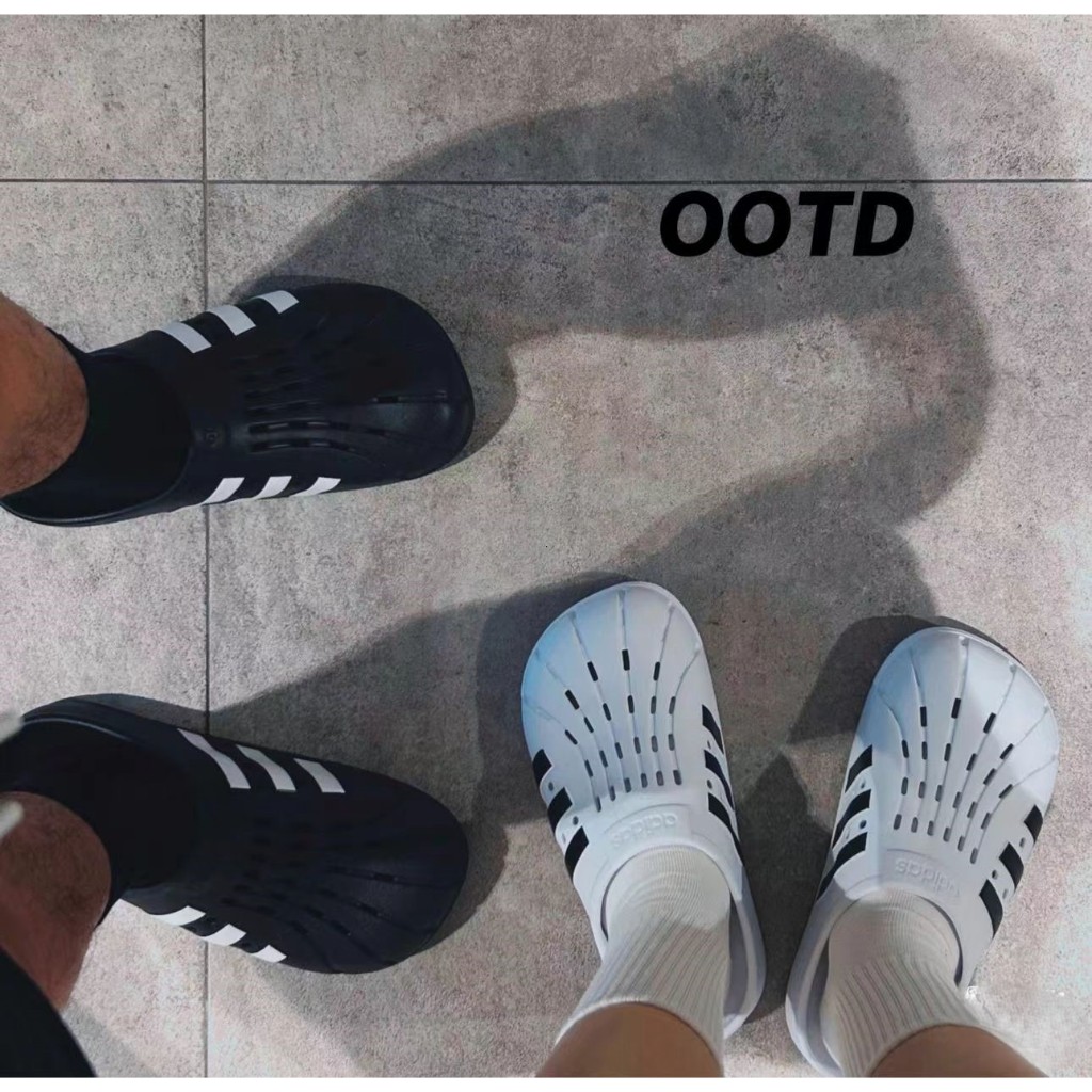 Adilette Clogs รองเท้าแตะผู้ชาย แบบสวม นิ่ม ใส่ใบ้าน รองเท้าเพื่อสุขภาพ พื้นหนา กันลื่น