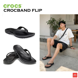 [แตะที่พร้อมทุกสถานการณ์] CROCS Crocband - Flip ใส่สบาย รองเท้าแตะ หูคีบ คร็อคส์ แท้ รุ่นฮิต ได้ทั้งชายหญิง