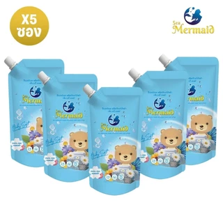 (ลดใหญ่ท้ายปี) Sea Mermaid น้ายาซักผ้า 800 มล.x5 ชุดรวม 5 ถุง