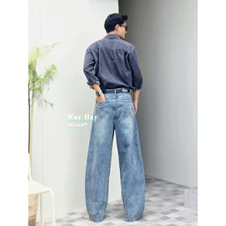 Muddy Barrel Jeans กางเกงยีนส์ทรงบาร์เรล ใส่สบาย ผ้าไม่บาดผิว แนะนำให้เทียบไซส์ตามตาราง