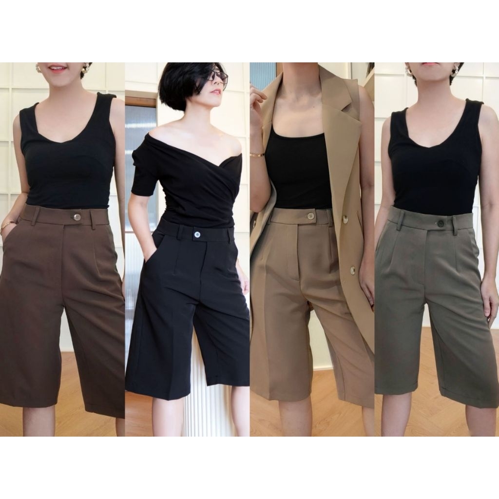 กางเกงขา4 ส่วน รุ่น Luna ผ้ายืดหยุด ไม่รัด ใส่สบาย  แบรนด์ม๊าฟิตเปรี๊ยะ