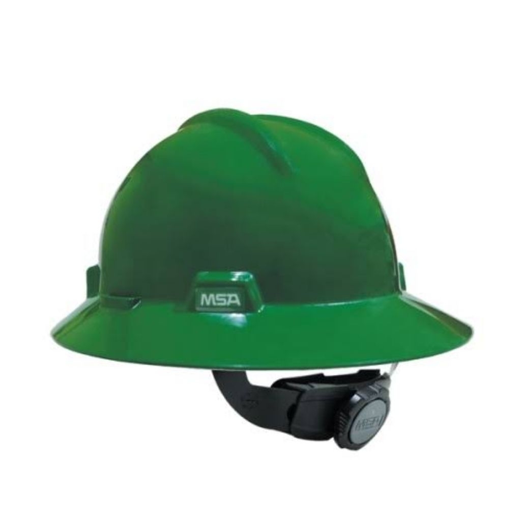 MSA หมวกนิรภัยปีกครอบ หมวกเซฟตี้ Safety Helmet สีเขียว งานโรงงาน