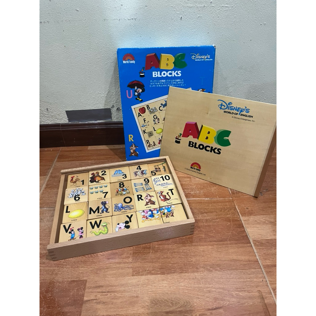 บล็อกไม้เสริมพัฒนาการ ABC Blocks จาก Disney World of English