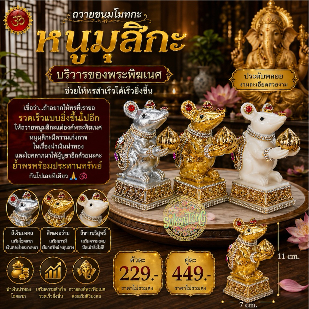 🐭✨ หนูมุสิกะ บริวารผู้ซื่อสัตย์แห่งองค์พระพิฆเนศ ✨🐭