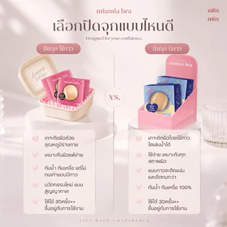 miamiabraปิดจุก ไร้กาวเกาะติดผิวตามอุณหภูมิร่างกายขนาด8CM (ผ่านการทดสอบจากสถาบันIAF)