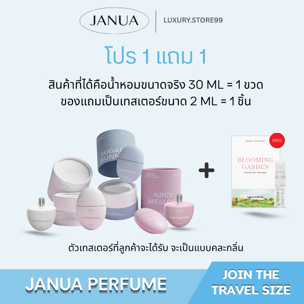 (1แถม1 ของแถมคือเทสเตอร์ ขนาด2ml.) น้ำหอมแจนยัวร์คอลไข่ JOIN THE TRAVEL SIZE (ขนาด 15 ml.)