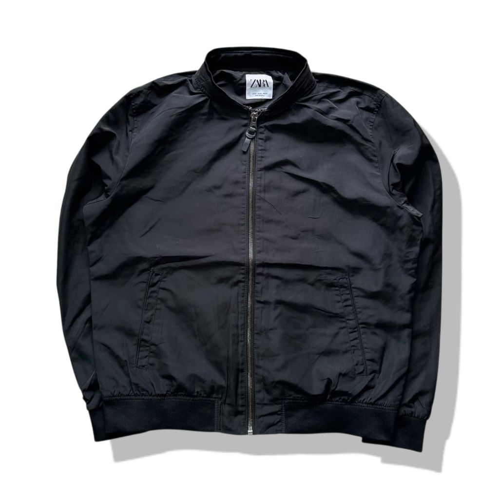 Zara Black Bomber Jacket(XL) มือสอง รอบอก 50”
