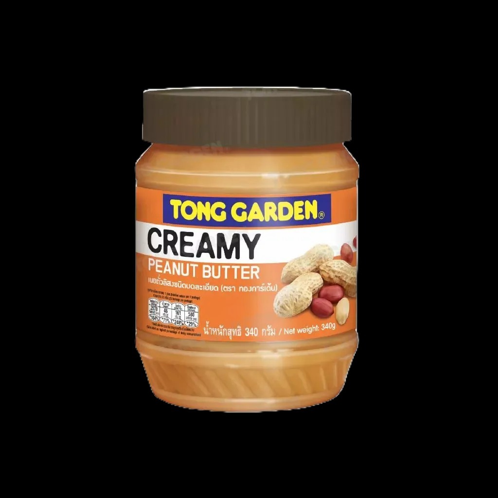 เนยถั่วลิสง Tong Garden 340 กรัม ชนิดบดหยาบ และ ละเอียด