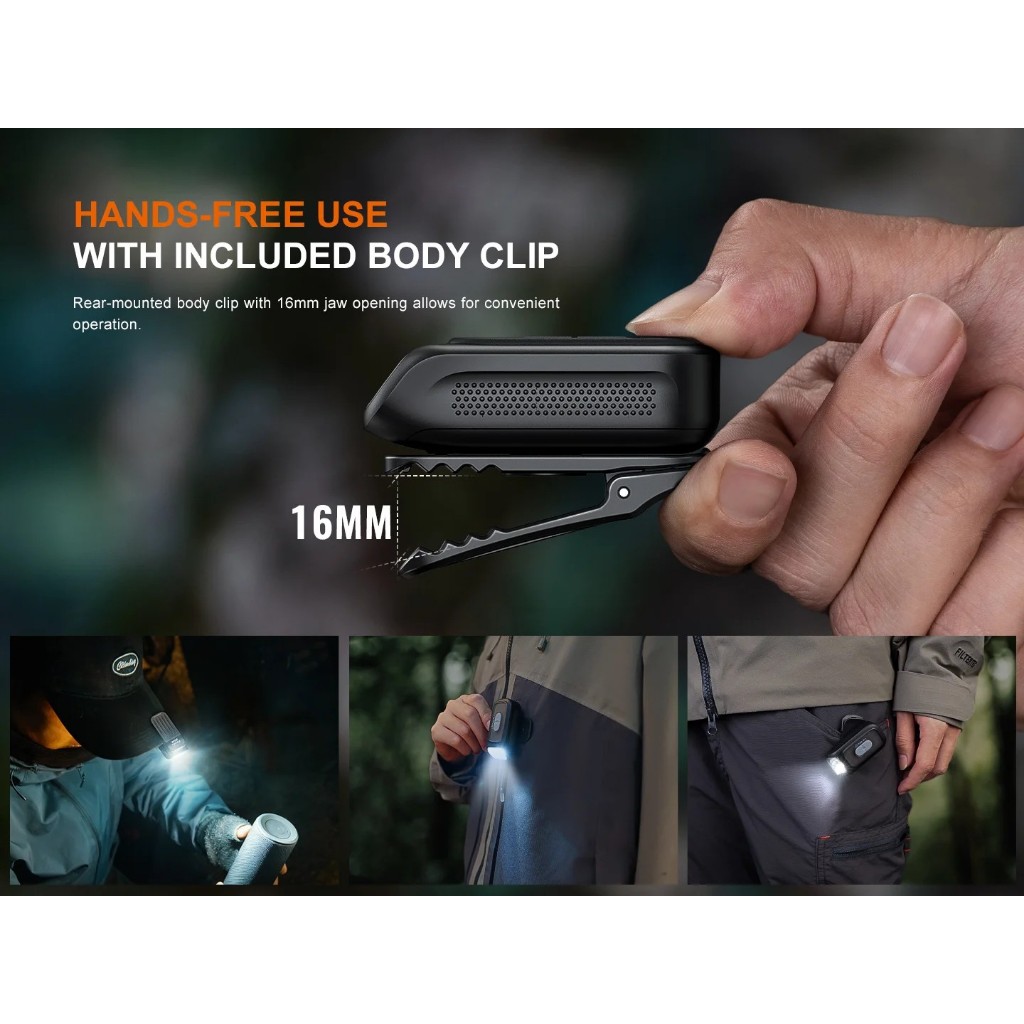 ไฟฉาย Fenix  E04R 300Lumens 360° คลิปหมุนได้และไป EDC ไฟฉาย TYPE-C แบตเตอรี่ Bulit-in