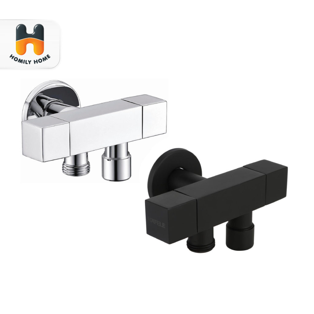 HAFELE วาล์วฝักบัว ปิด-เปิดน้ำ 2 ทาง รุ่น 495.60.830 สีดำ และ 495.61.024 โครเมี่ยม สต็อปวาล์ว