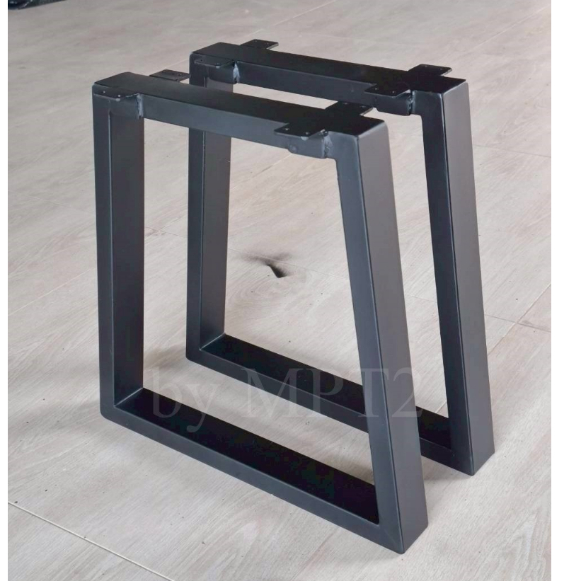 MPT2Wood-Steel ขาโต๊ะเหล็ก โต๊ะกลางโต๊ะกาแฟ Table Legs DIY ขนาด ก30xส40ซม 1คู่(2ชิ้น) สีดำด้าน สำเร็จรูปพร้อมใช้
