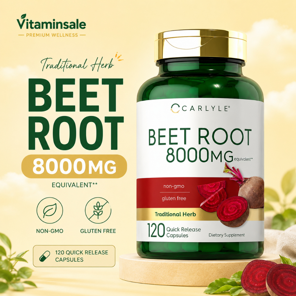 Carlyle Beet Root 8000mg 120 Capsules บีทรูทเข้มข้น เสริมความสดชื่นให้ร่างกาย