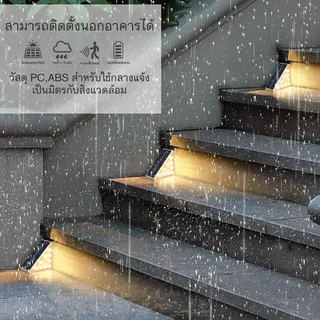7367 ไฟโซล่าเซลล์ ไฟติดบันได ไฟติดทางเดิน ไฟเซ็นเซอร์ หลอดLED ใช้พลังงานแสงอาทิตย์