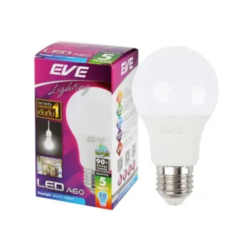 หลอด LED A60 E27 EVE LT - หลายตัวเลือก