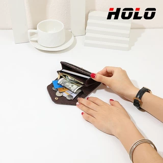 HOLO ผู้หญิง กระเป๋าสตางค์ อเนกประสงค์ กระเป๋าเงิน PU สี่สไตล์ ลายดอกไม้