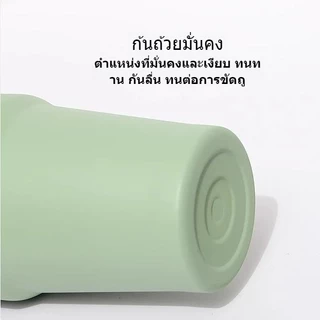 ถ้วยเก็บความร้อน สแตนเลสแท้ 304 พร้อมหูจับและหลอด 890ml เก็บเย็น-ร้อนได้นาน มีให้เลือกหลากหลายสี