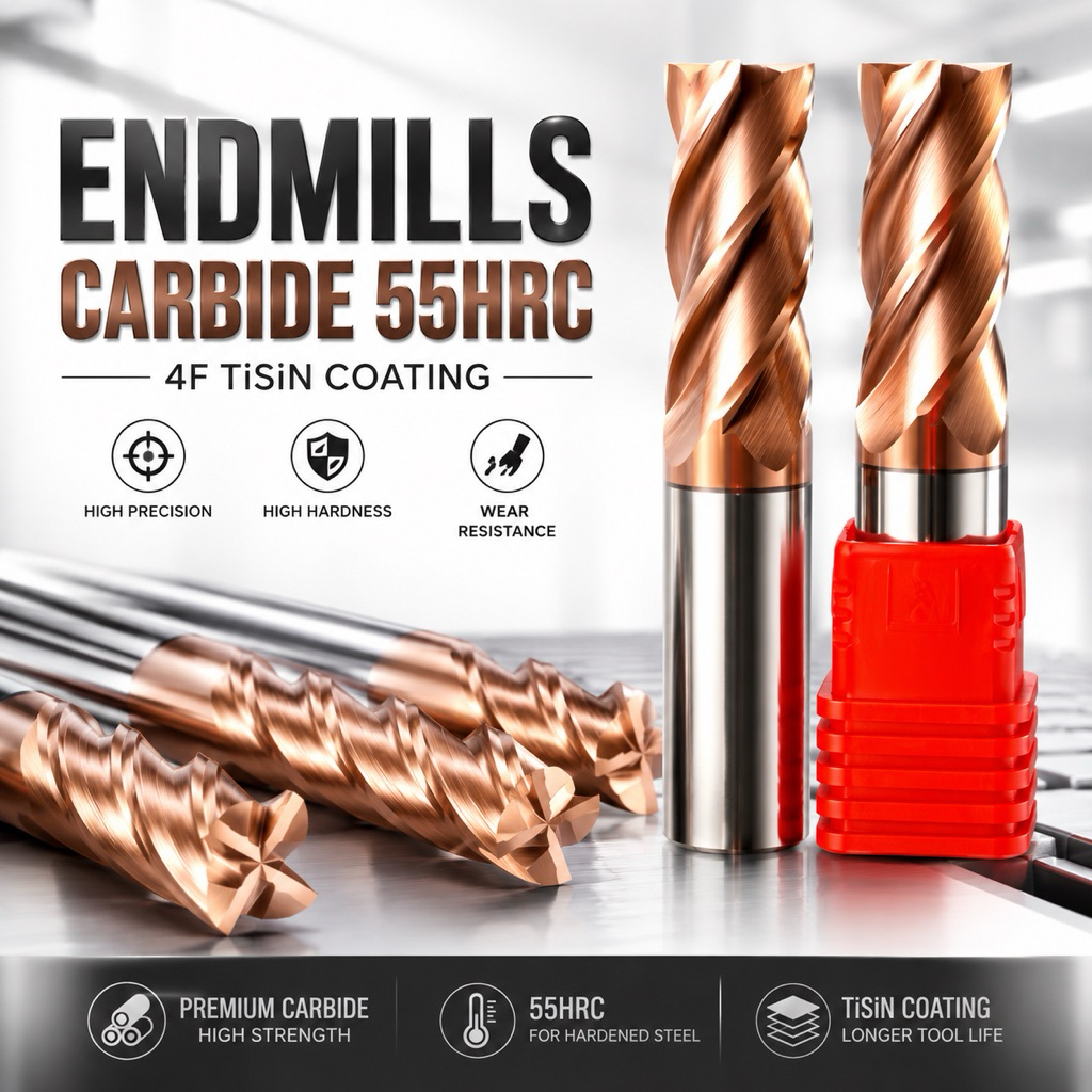 เอ็นมิลคาร์ไบด์ ยาว100Lแข็ง55HRC 4ฟัน carbide endmills เอ็นมิลคาร์ไบด์ แข็ง55HRC 4ฟัน ยาว100