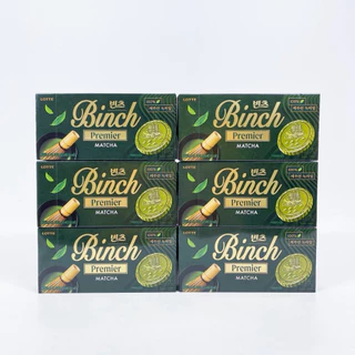 Lotte Binch Chocolate & MATCHA 102กรัม 12 ซอง บิสกิตเคลือบช็อกโกแลต รสช็อกโกแลต รสมัจฉะ 빈츠