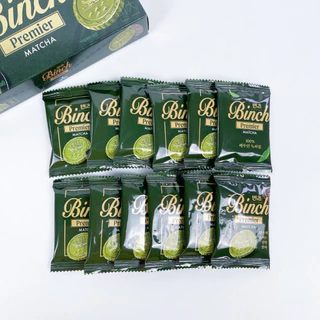 Lotte Binch Chocolate & MATCHA 102กรัม 12 ซอง บิสกิตเคลือบช็อกโกแลต รสช็อกโกแลต รสมัจฉะ 빈츠