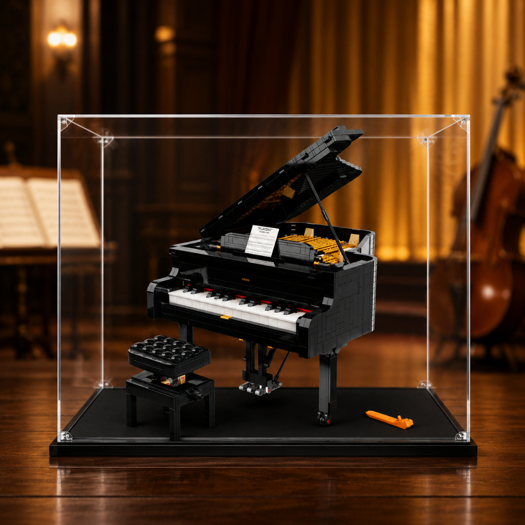 Acrylic Display Box กล่องโชว์อะคริลิค กันฝุ่น For Lego 21323 Grand Piano ตู้โชว์เปียโนเลโก้ ใส่ Labu