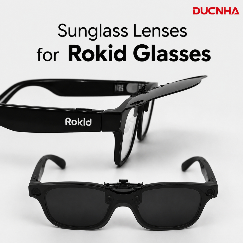 แว่นกันแดดแบบหนีบ Rokid เลนส์โพลาไรซ์ ป้องกันแสงสะท้อน พลิกได้ 180 องศา อุปกรณ์เสริมแว่นตาอัจฉริยะ