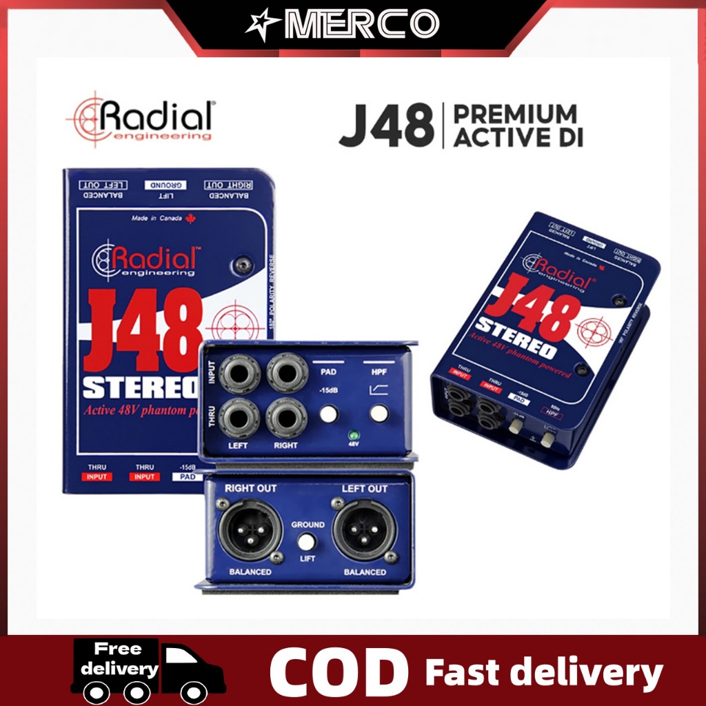 ไดเร็คบ๊อกซ์ Radial J48 - Direct Box Radial J48 Active DI（เสียงสเตอริโอ）