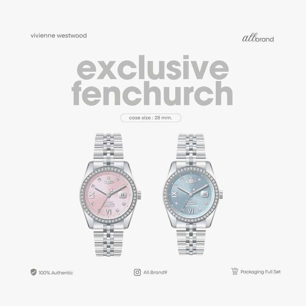[ฟรี! กล่องเครื่องประดับ] (พร้อมส่ง) นาฬิกา Vivienne Westwood รุ่น FENCHURCH🩵💖