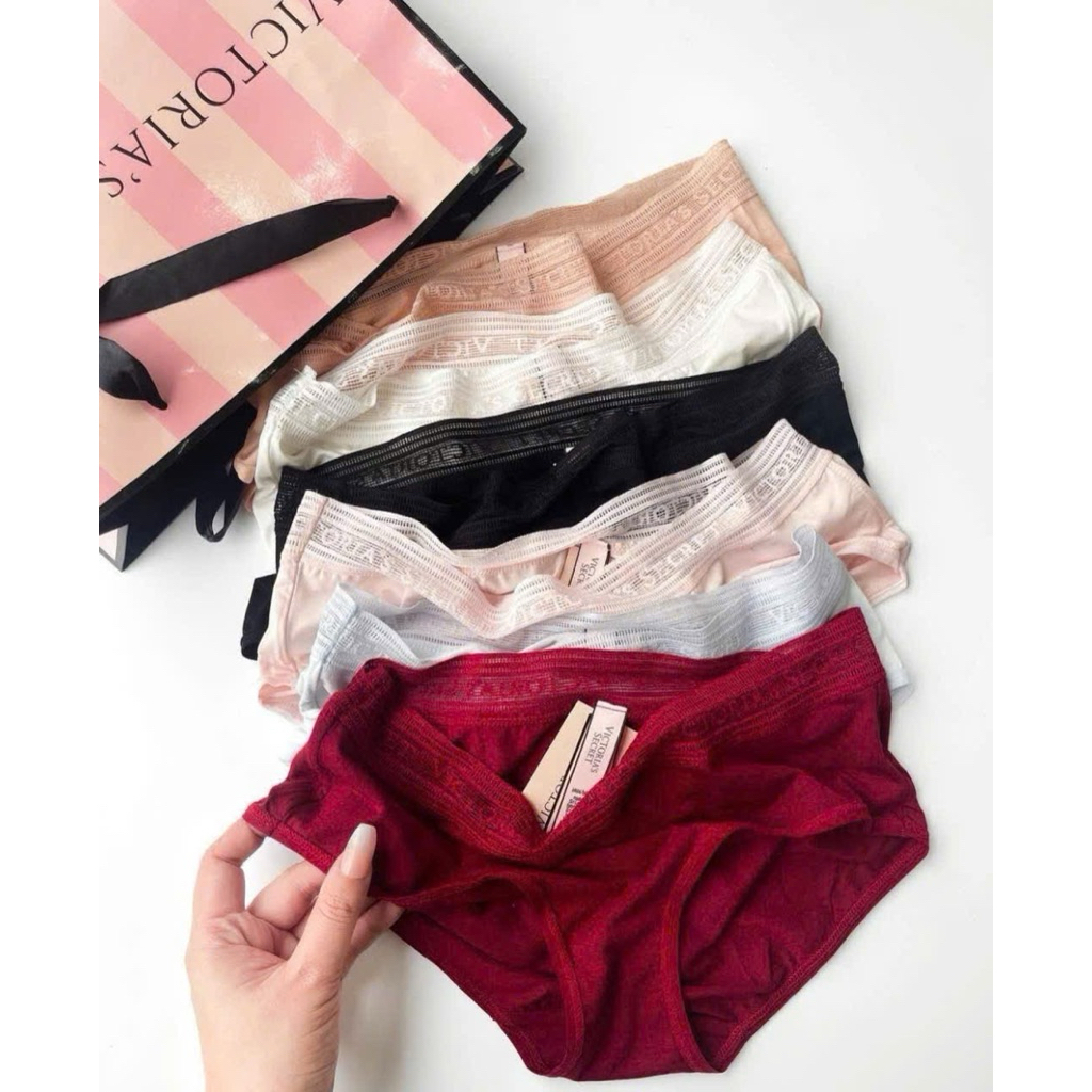 VS  Panty กางเกงในผ้ายืด แต่งลูกไม้นุ่มๆ งานแท้