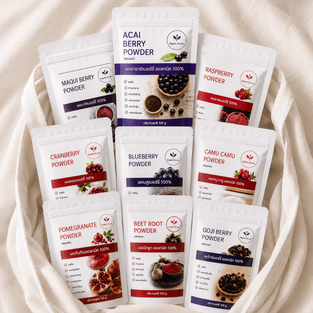 พร้อมส่ง ผงผลไม้ 9 ชนิด ขายส่ง ขนาด 500 กรัม/1 กิโลกรัม