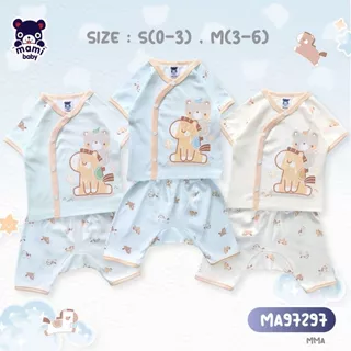 Mami Baby ชุดเซ็ทเสื้อกระดุมสแน็ปหน้าและกางเกงเด็กแรกเกิดถึง 6 เดือน ผ้าคอตตอน (1 ชุด) | Babytrend