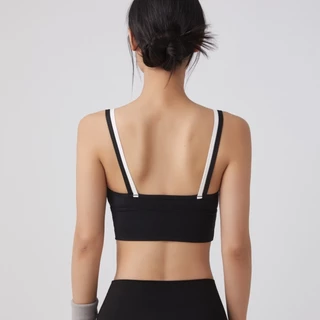 GymHub เสื้อกล้ามออกกำลังกาย สายคู่ Contrast Yoga Bra สำหรับฝึกพิลาทิส ใส่ได้ทั้งในยิมและแฟชั่น น้องใหม่มีวัยปะ