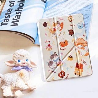 017.เคสฝาพับ สำหรับ Samsung Galaxy Tab S6 lite/Tab A7 lite/Tab A11 A9 Plus S7 S8 S9 S10 FE S9FE มีช่องใส่ปากกา เคสหนัง