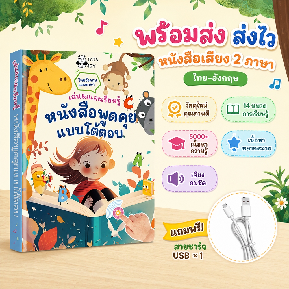 COD หนังสือ เด็ก หนังสือ พูด ได้ ไทย-อังกฤษ สารานุกรม การจดจำฉาก แตะเพื่อฟังเสียง เสริมพัฒนาการ
