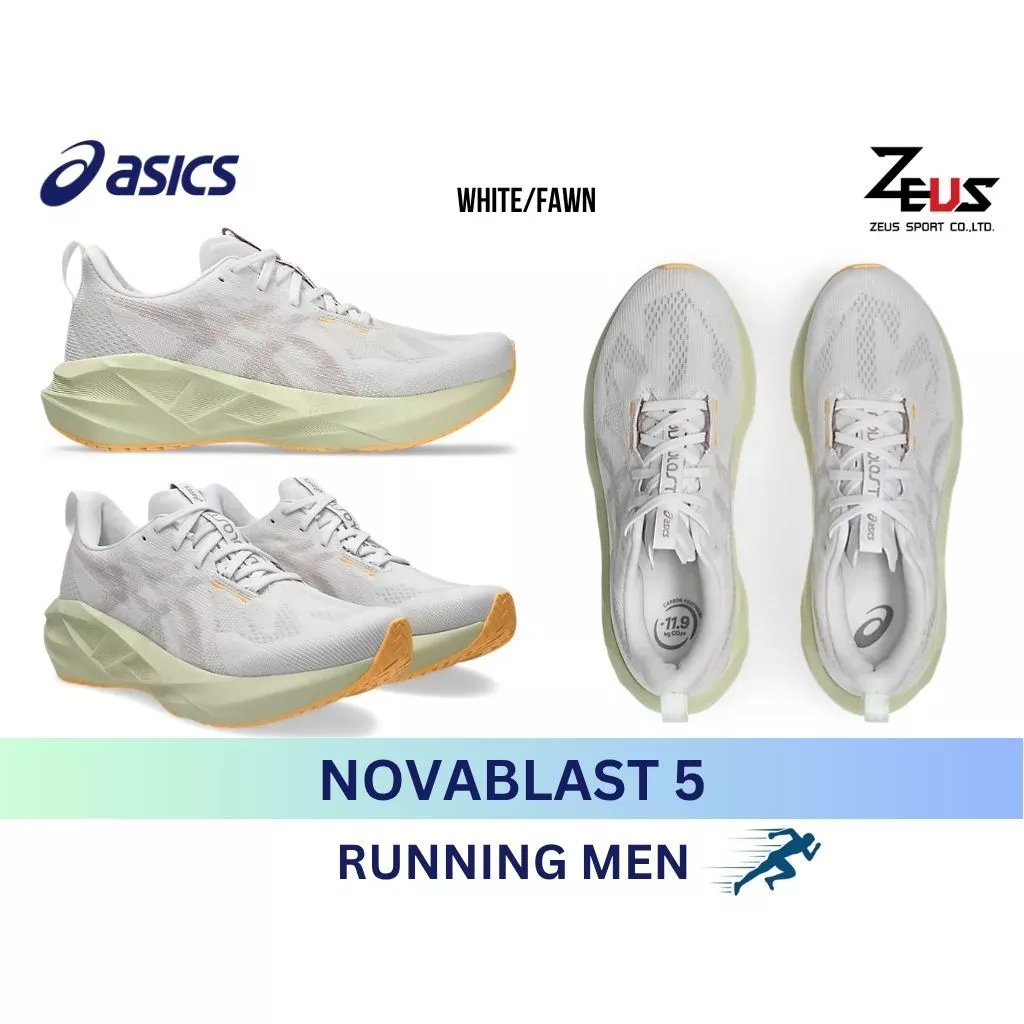 ASICS NOVABLAST 5 รองเท้าวิ่งผู้ชาย [RUNNING MEN] Daily Runner “นุ่ม เด้ง และตอบสนองดี” มากยิ่งขึ้น Easy Run